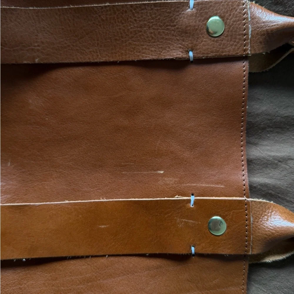Brown Leather Tote Bag - “Tropezienne” CLARE V